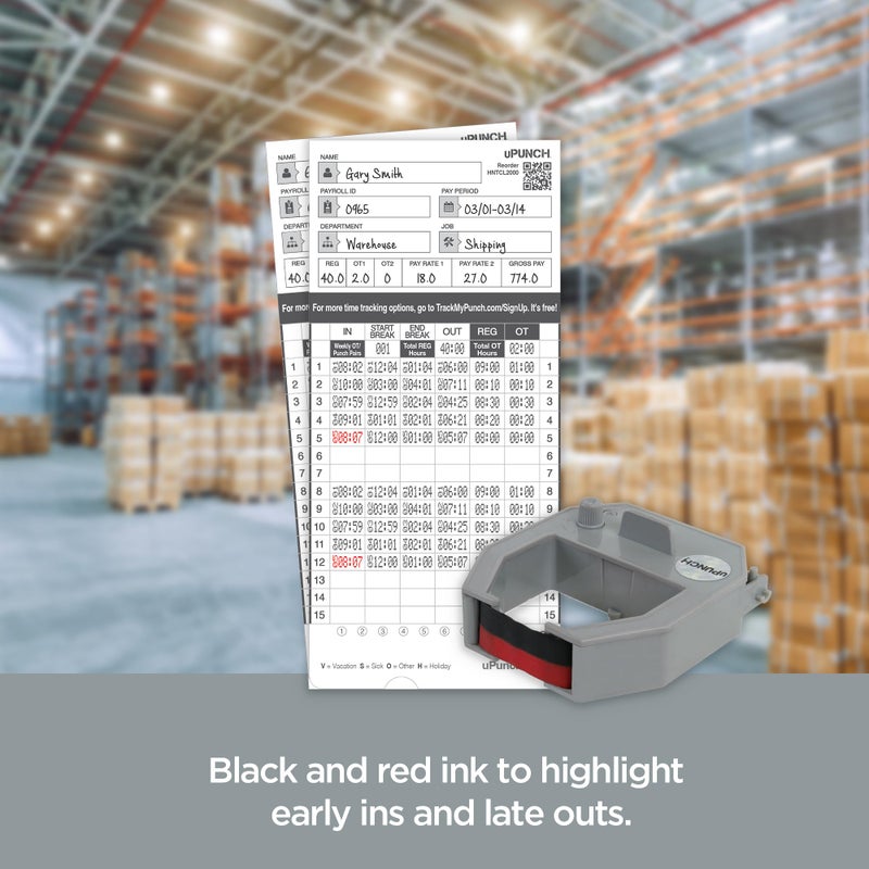 uPunch Ribbon for HN4000 Calculating Time Clock - Image 4